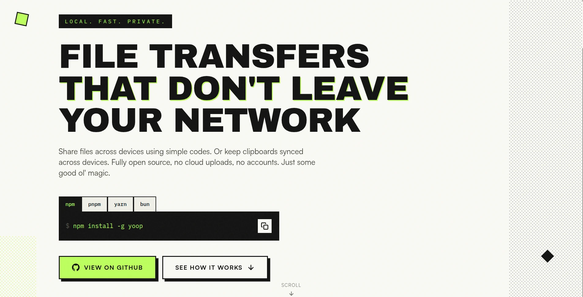 Yoop - File Sharing Reimagined - Yoop Open Source Project UI/UX Design & Web Development project