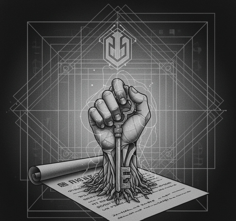 Data ownership and control concept showing secure business information management